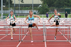Women and Girls hurdles, 2021 North Eastern Track and Field Champs., Middesbrough. Photo: David T. Hewitson/Sports for All Pics